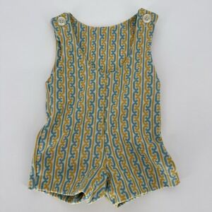 70s Baby Romper Playsuit Kids 9 Months Health-Tex Stantogs‎ Retro Blue Yellow